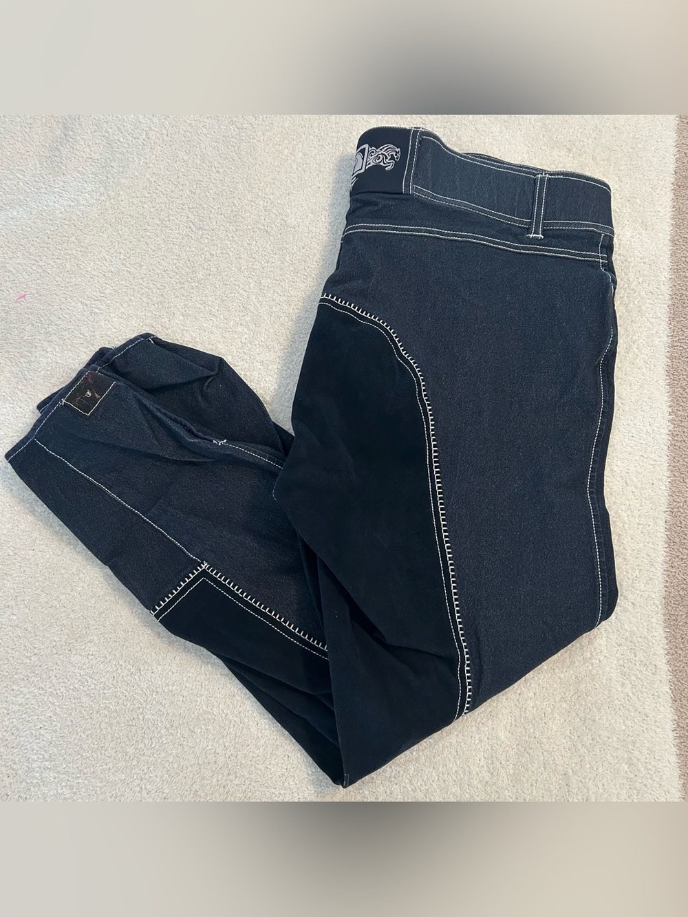 Women’s Romfh English equestrian dark wash full seat riding Breeches size 34